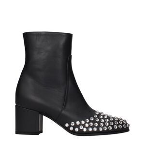 Alaïa Black Leather Ankle Women's Boots
